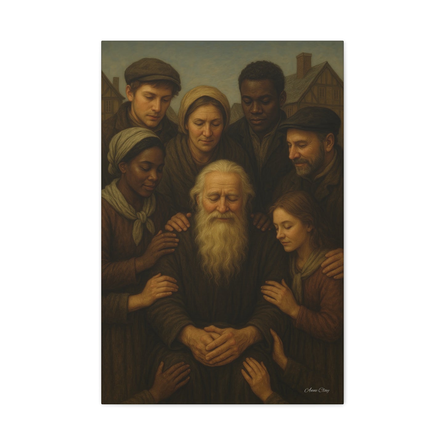Humble Santa, Spirit of Christmas, Servanthood,  Canvas Print