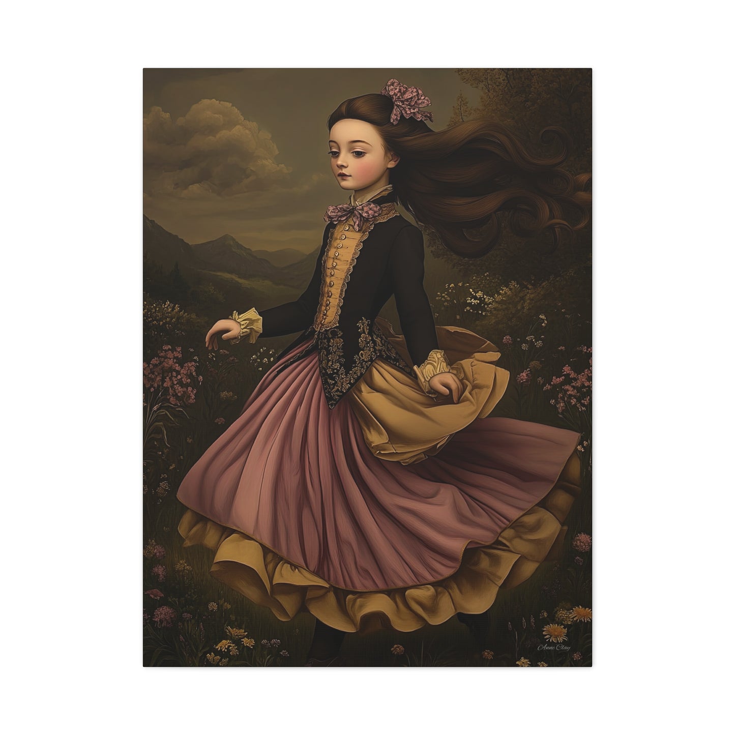 Stretched Canvas Wall Art - Ethereal Dancing Girl, Vintage Home Decor, Whimsical Art for Living Room, Unique Gift for Her, Enchanting [...]