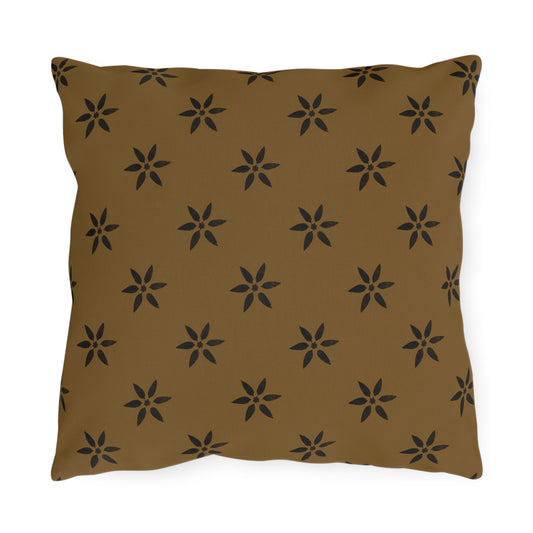 Black Petl on Deep Gold Outdoor Pillows