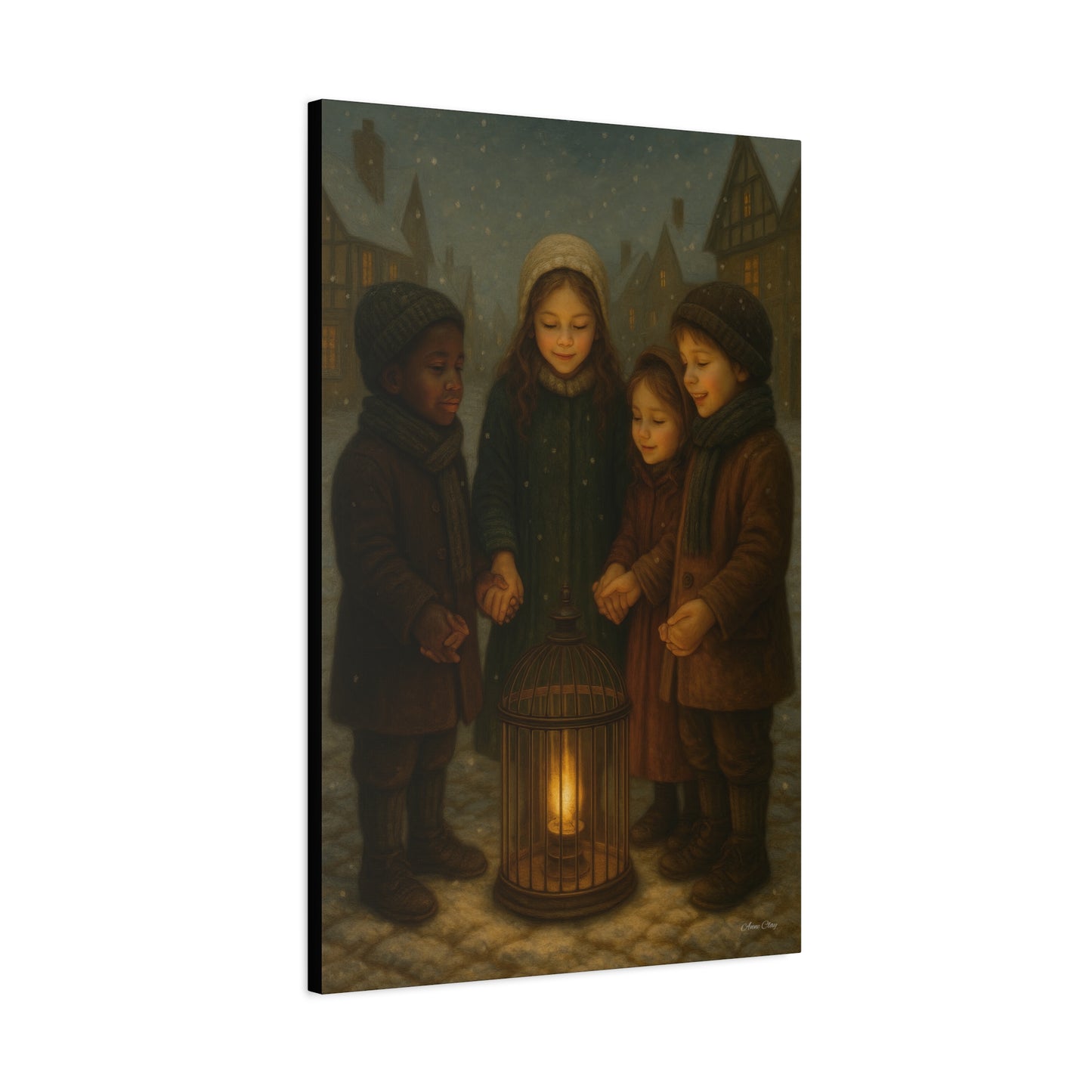 United We Stand Winter Scene Canvas Print - Cozy Holiday Decor