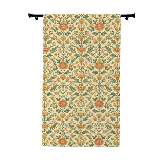 Shades of Yellow Colonial Style Window Curtains (1 Piece)