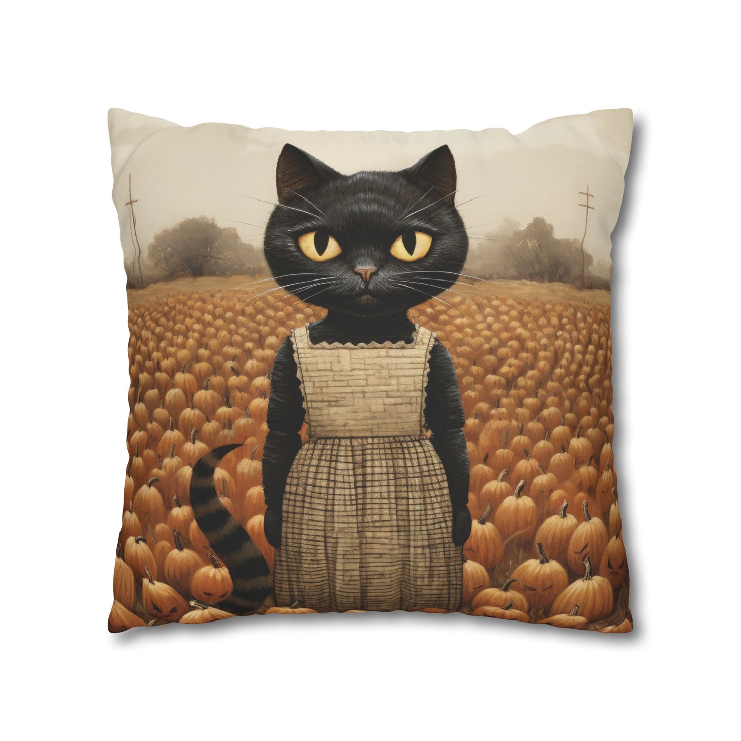 Kitty Boo Boo Square Poly Canvas Pillowcase