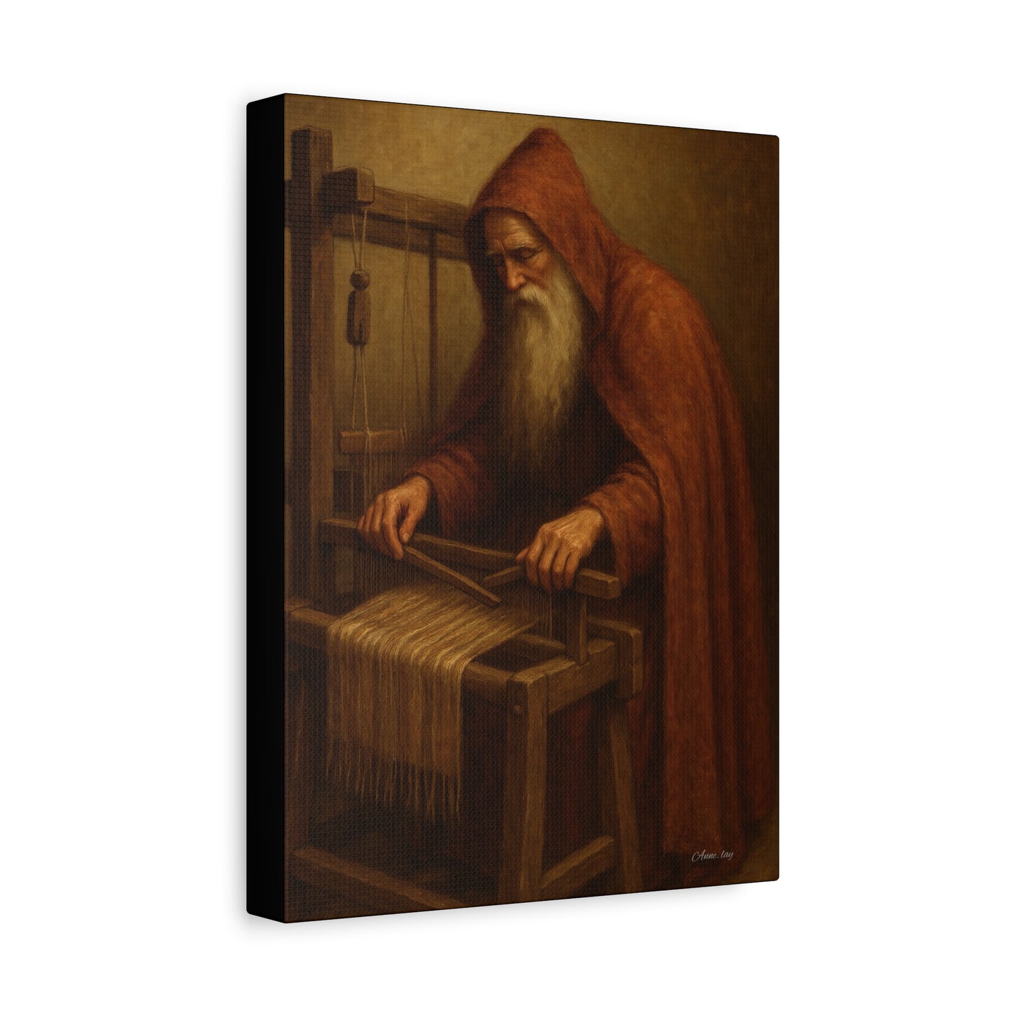Artistic Matte Canvas Wall Art - Weaver's Wisdom Old World Santa