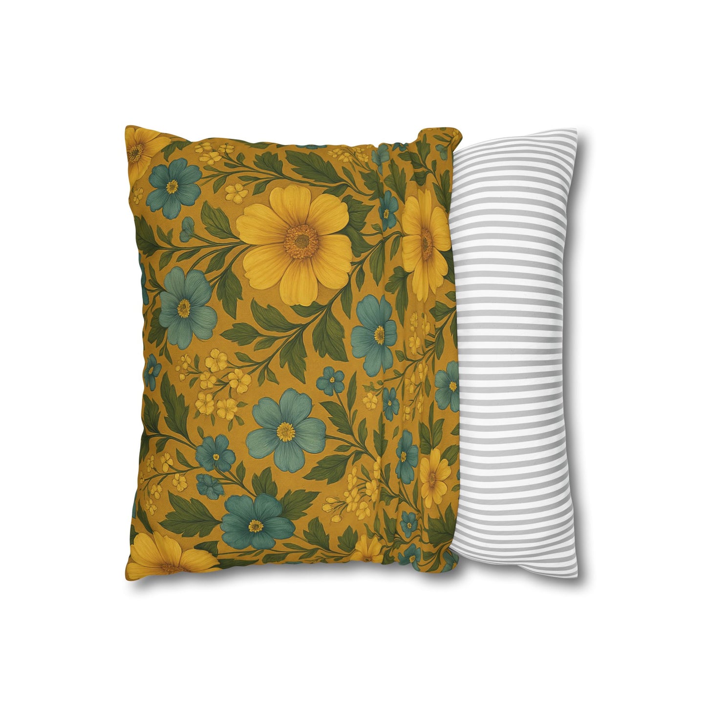 Bohemian Floral Pillowcase Cover, Cozy Home Decor, Vintage Style, Gift for Her, Spring Vibes, Couch Accessory, Cottagecore Throw