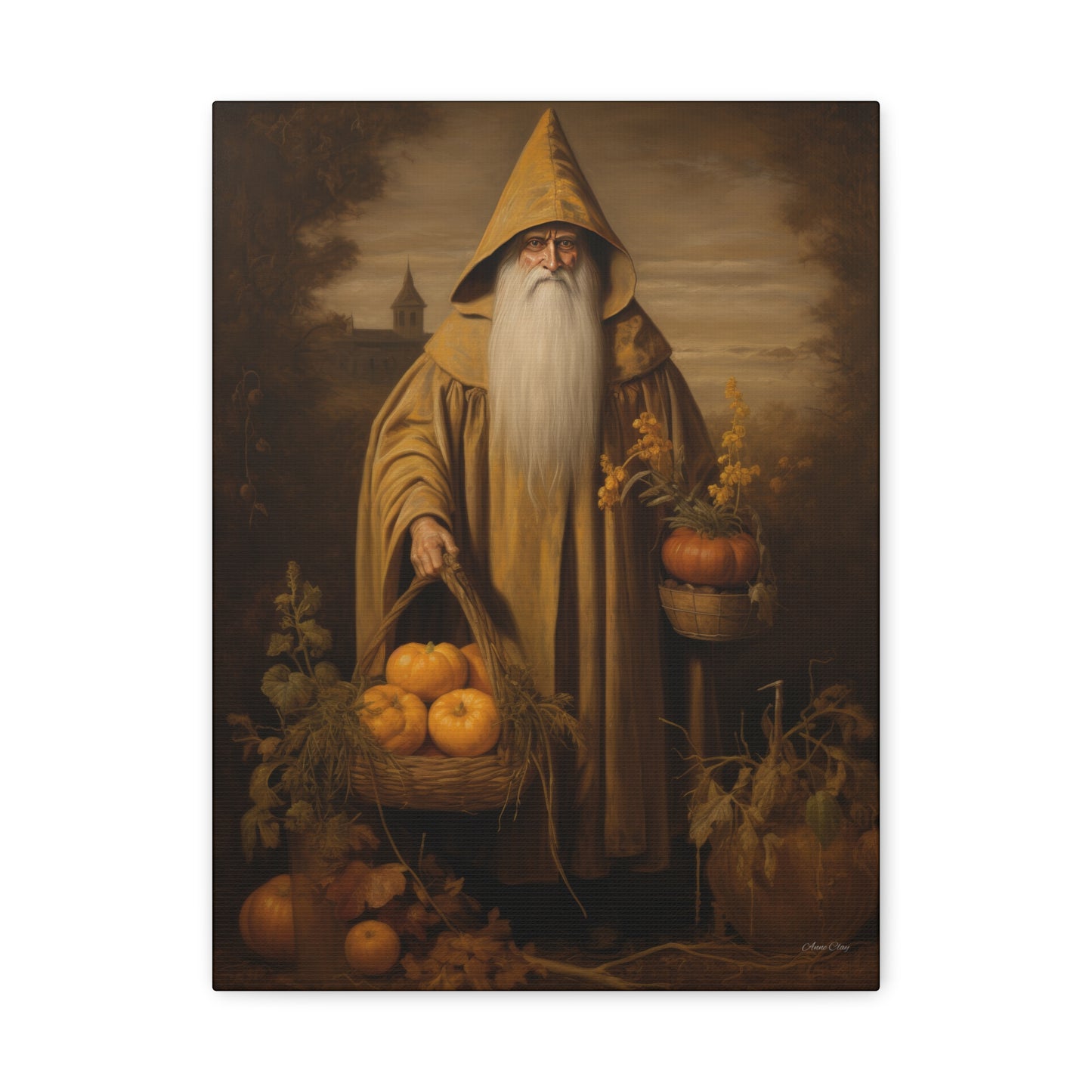 Pumpkin Santa Matte Canvas, Stretched, 1.25"