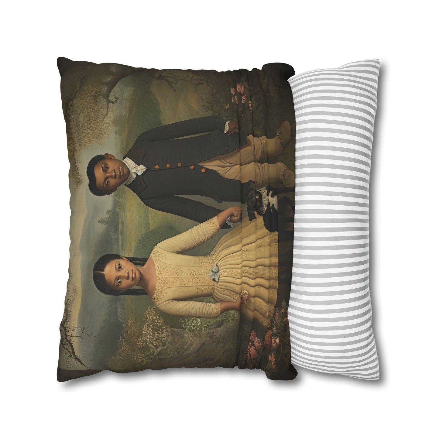 The Twins Square Poly Canvas Pillowcase