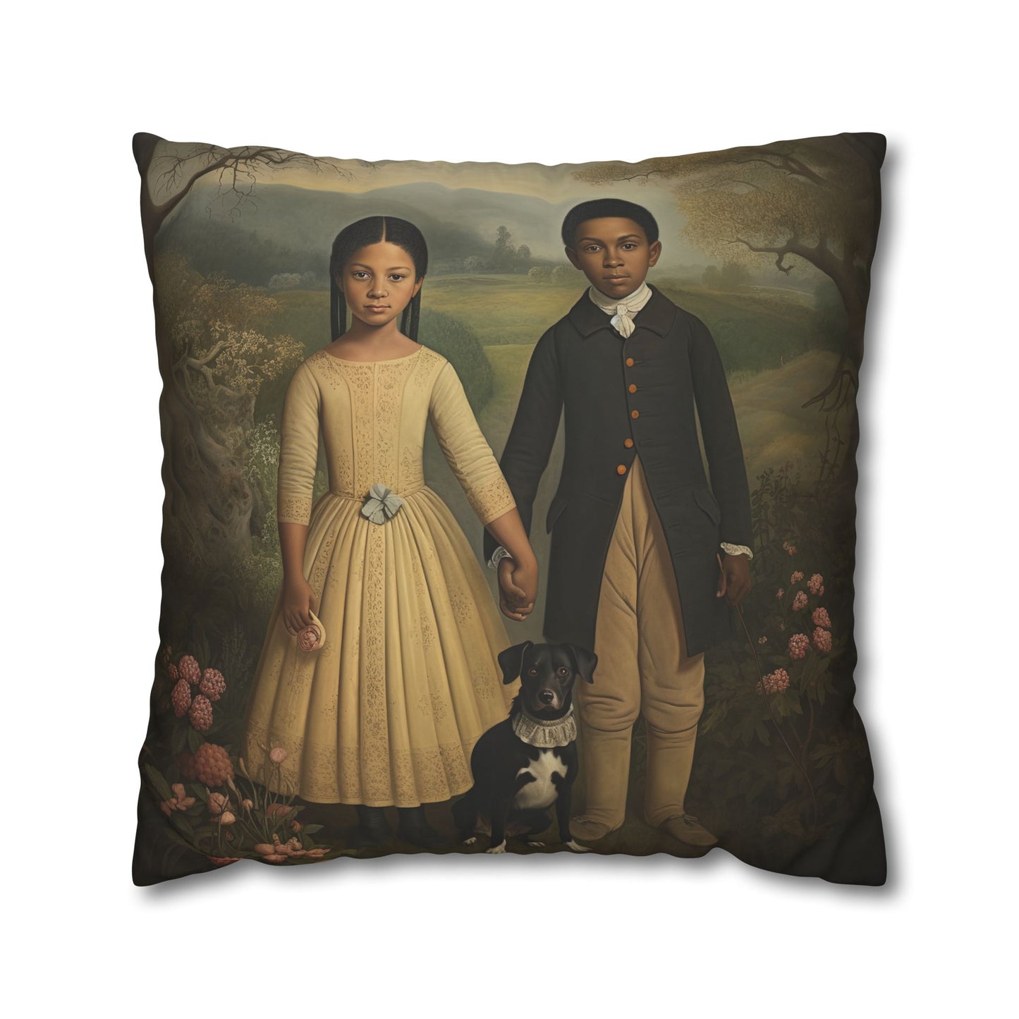 The Twins Square Poly Canvas Pillowcase
