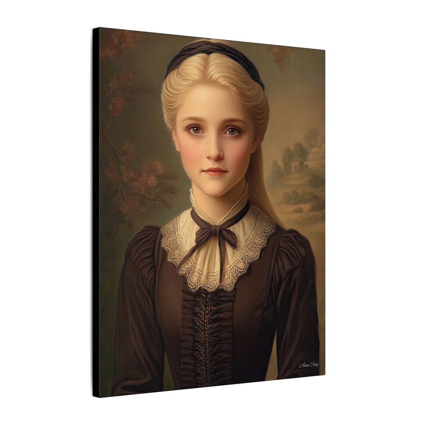 Elegant Girl Matte Stretched Wall Art