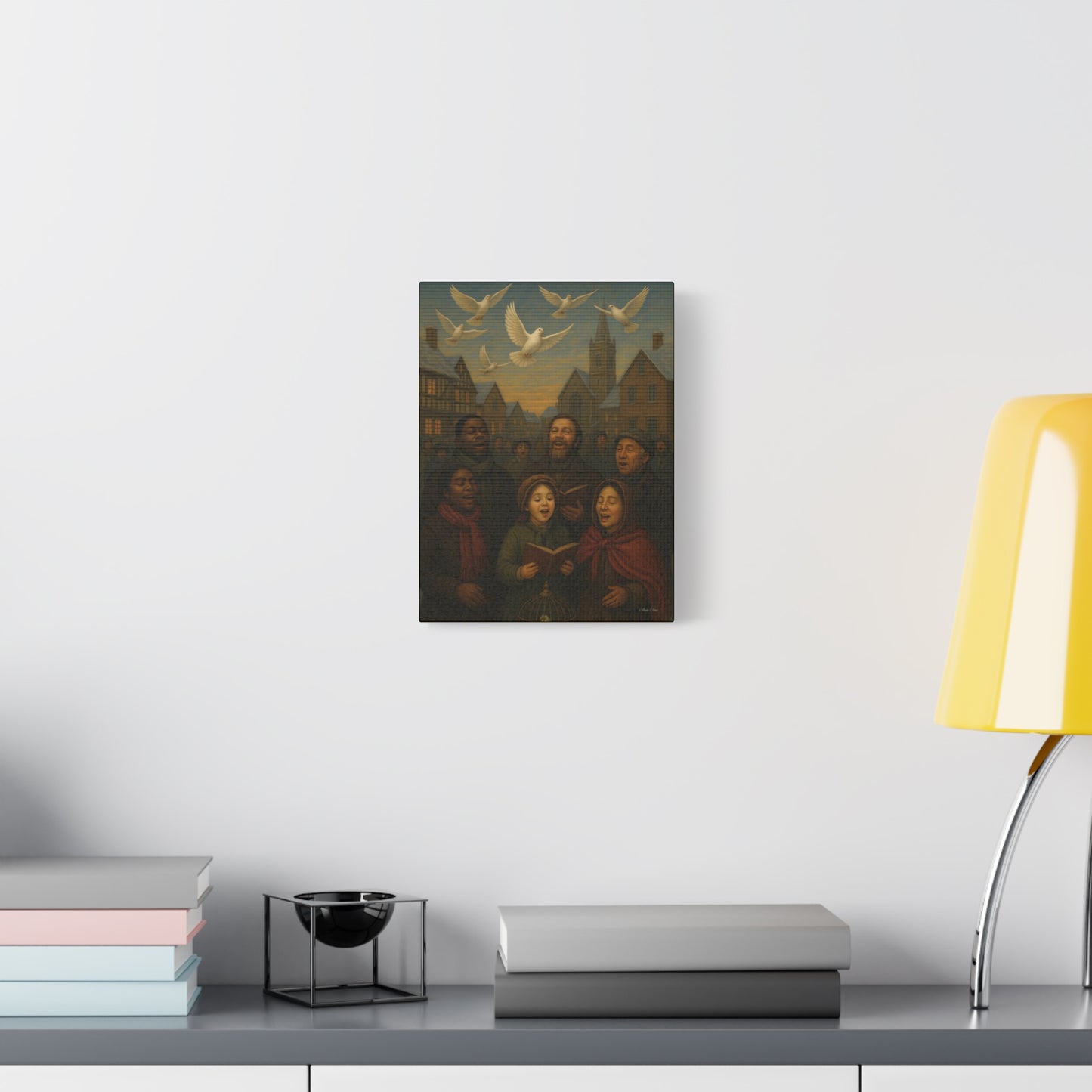 Peace on Earth Good Will Toward All People Inspirational Canvas Art: 'Peaceful Hymn' Stretched Print