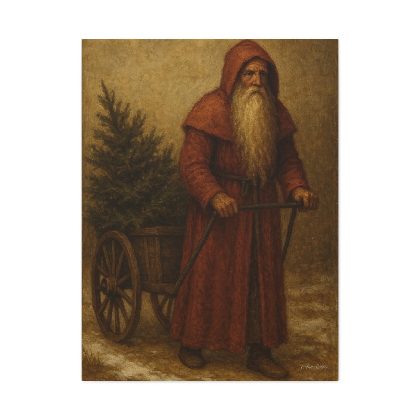 Rustic Santa Canvas Wall Art