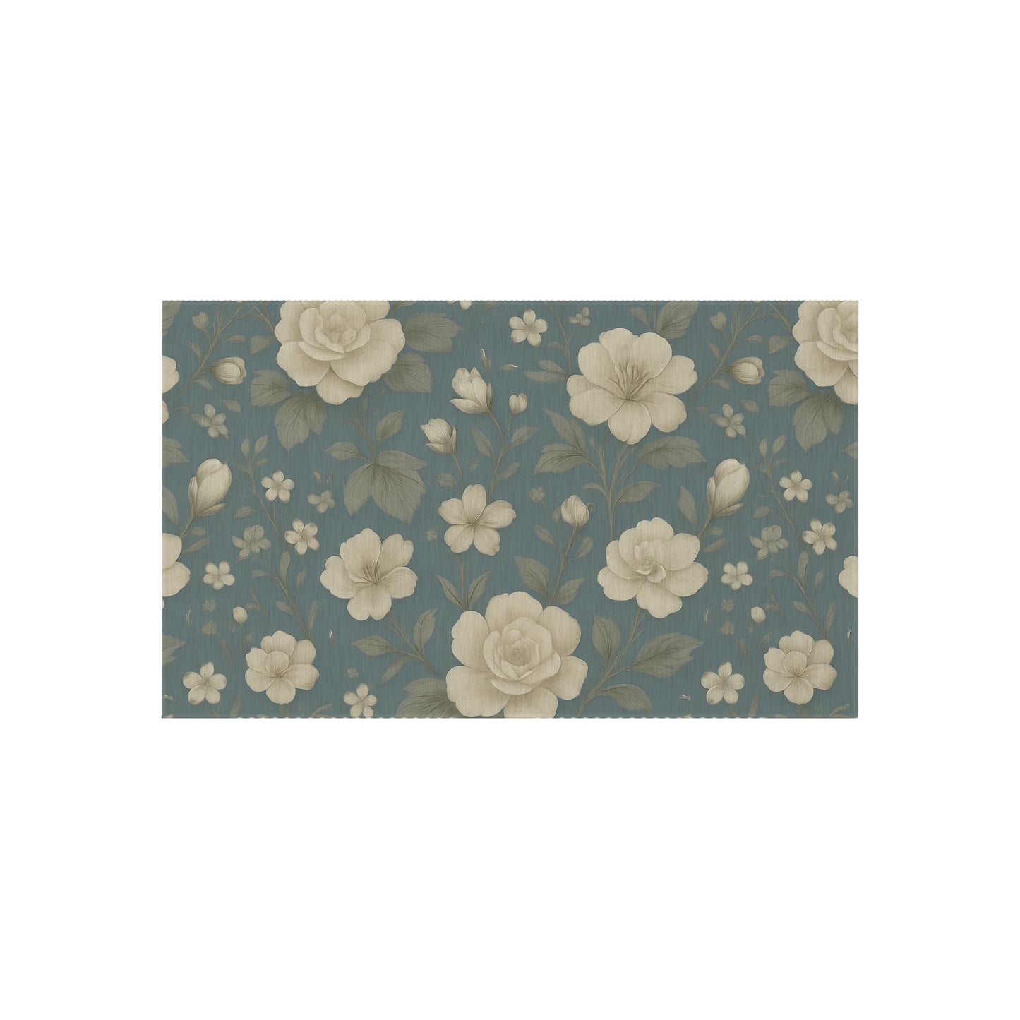 Floral Outdoor Patio Rug - Chic Garden Decor, Indoor-Outdoor Mat, Stylish Entertaining, Summer BBQ, Cozy Gathering
