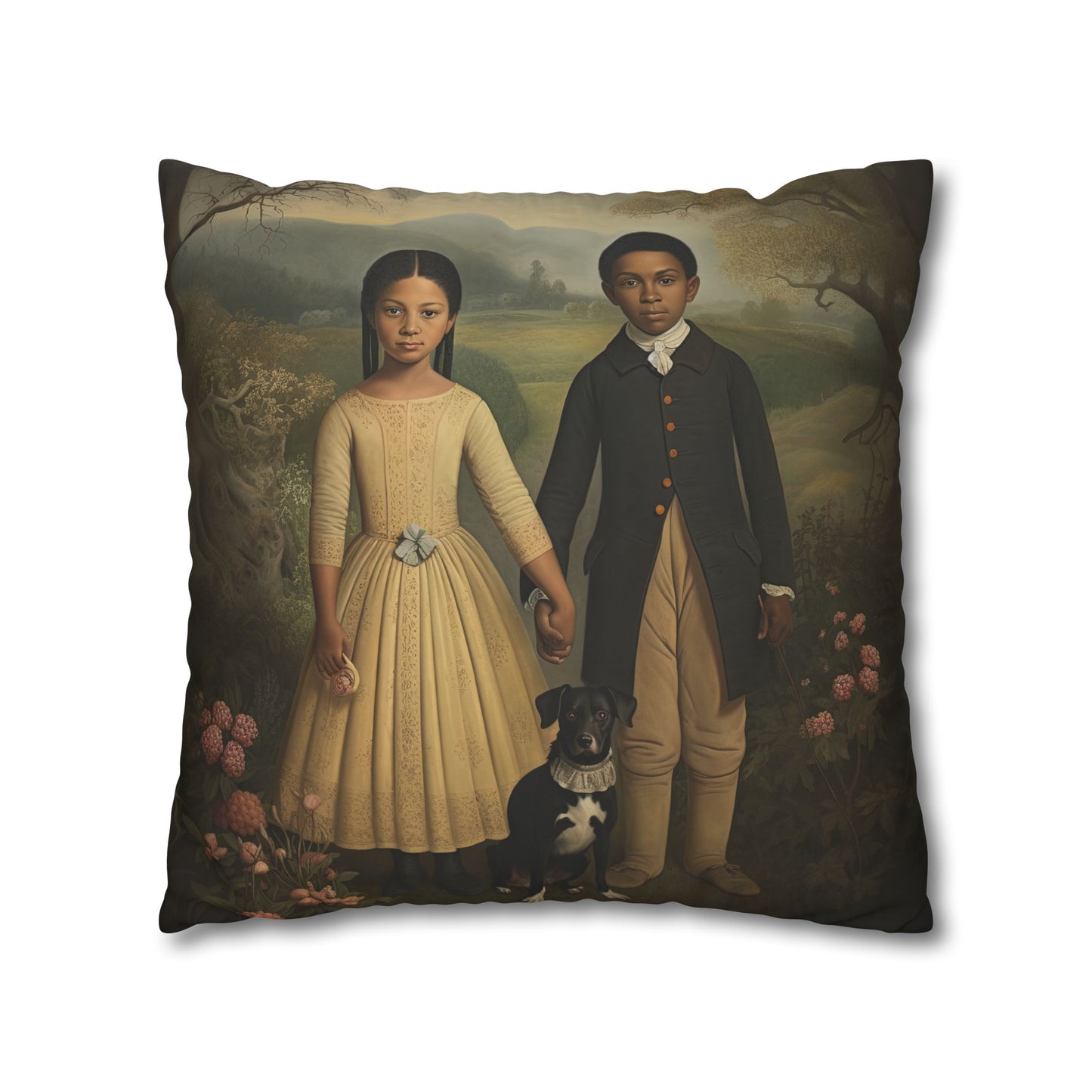 The Twins Square Poly Canvas Pillowcase