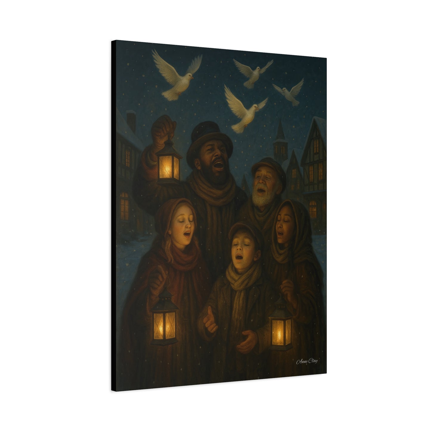 Spirit of Christmas  Carolers Canvas Wall Art