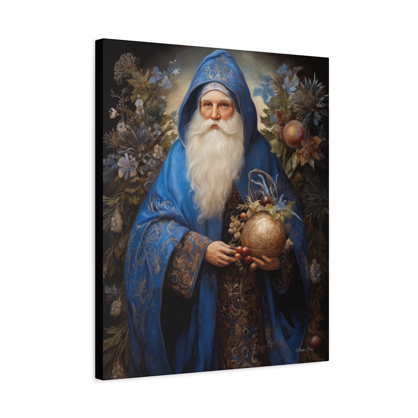 Ornamental Santa Matte Canvas, Stretched, 1.25"