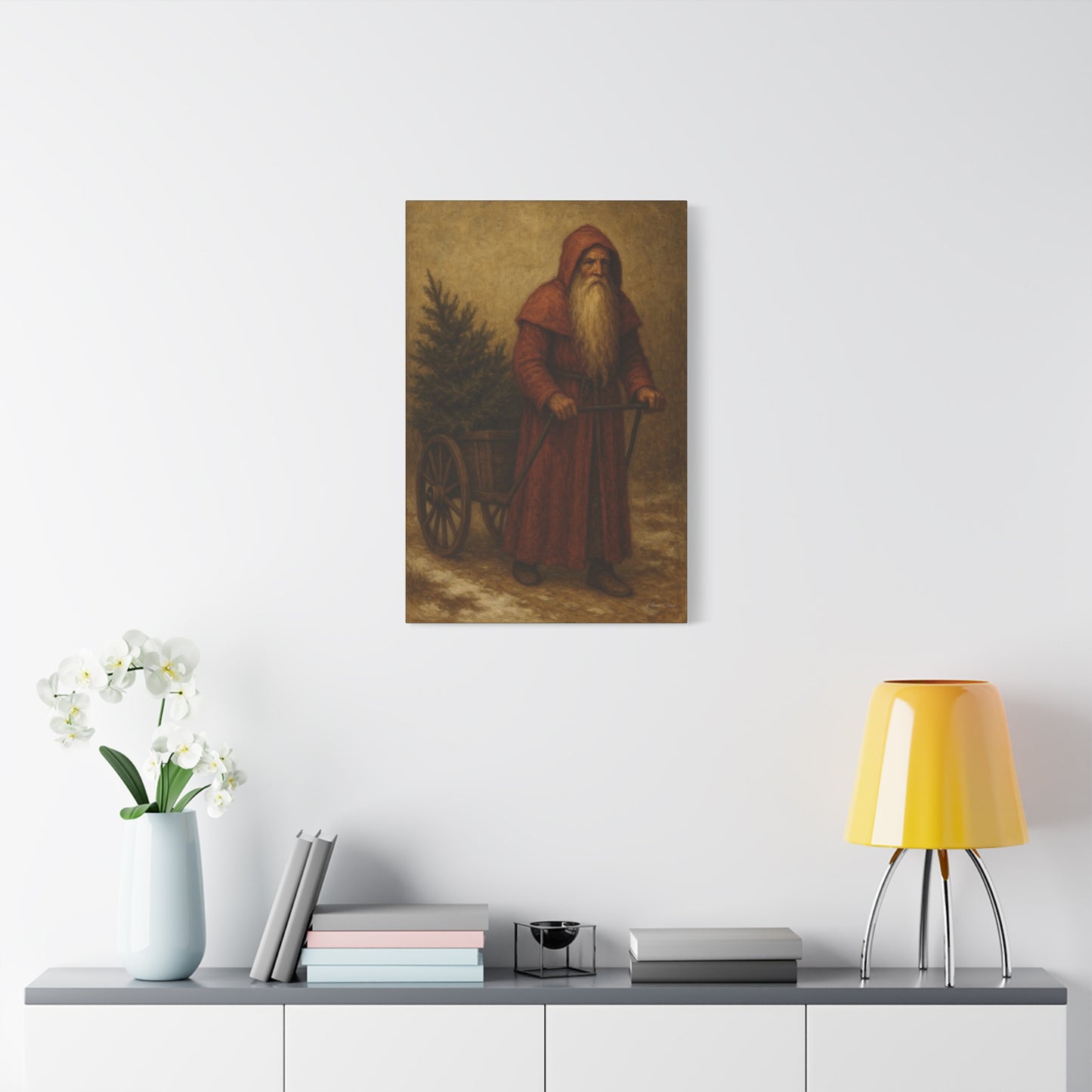 Rustic Santa Canvas Wall Art