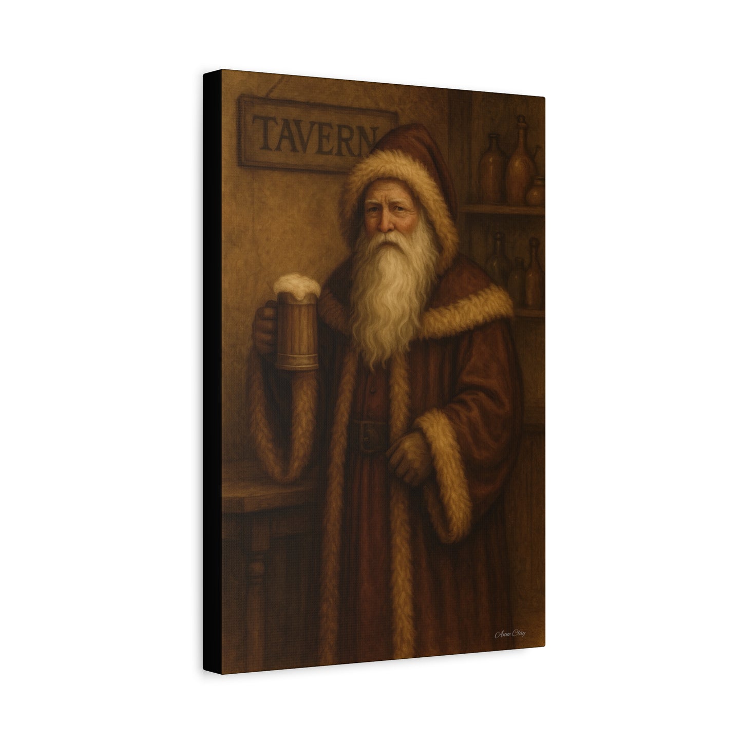 Santa Claus Tavern Canvas Art