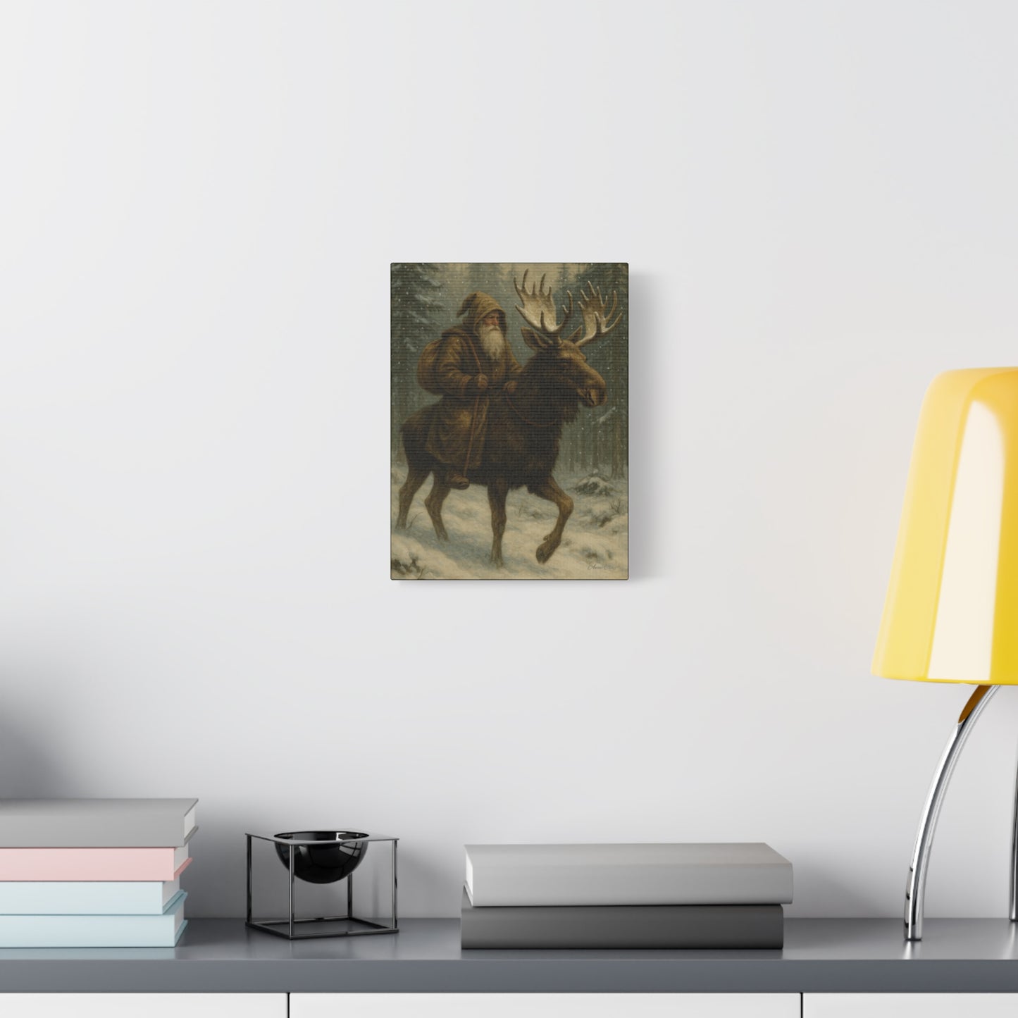 Rustic Moose Canvas Art Print