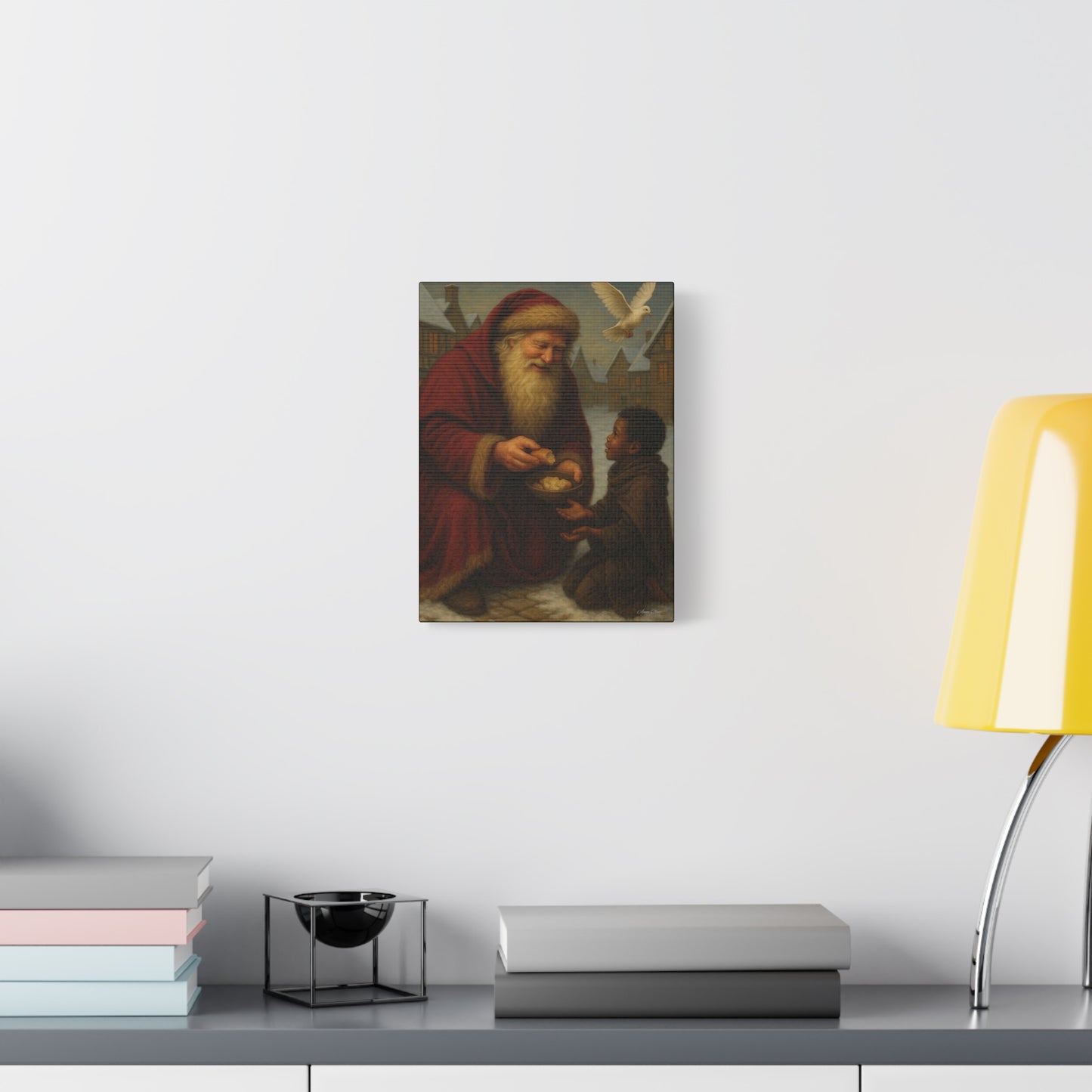Spirit of Christmas Santa Giving Joy Canvas Print