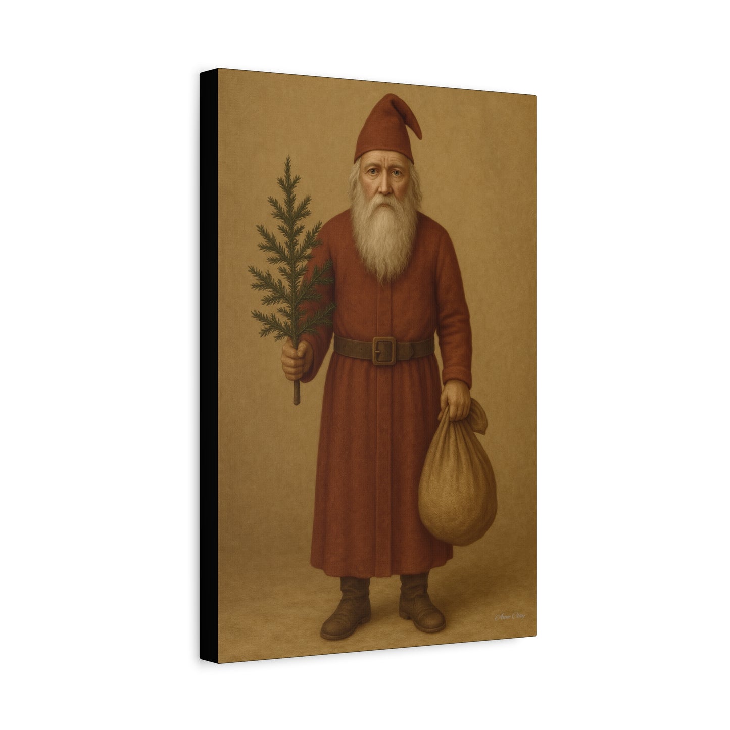 Vintage Santa Canvas Wall Art