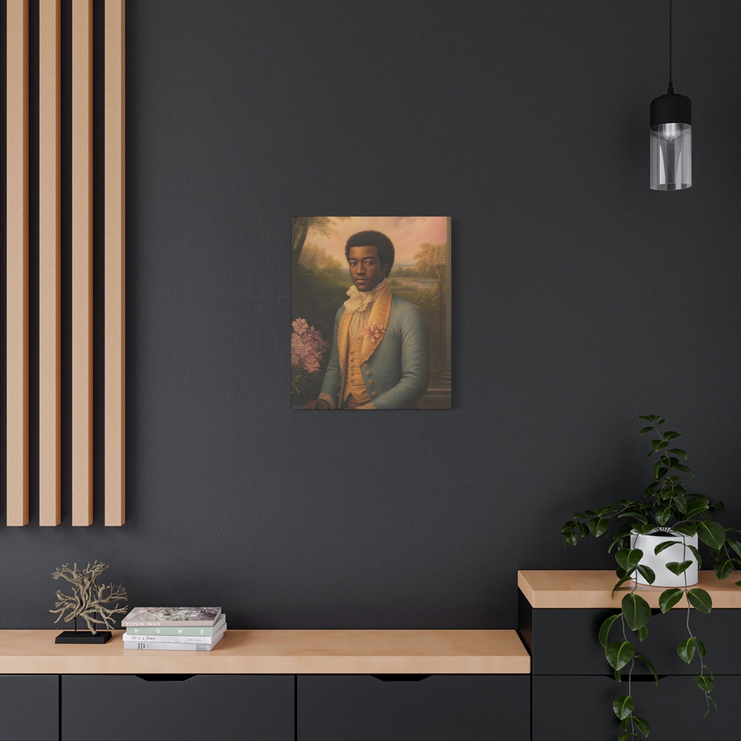 Elegant Stretched Canvas Art Print, Historical Portrait, Home Decor, Gift Idea, Wall Art, Living Room Decoration, Black History