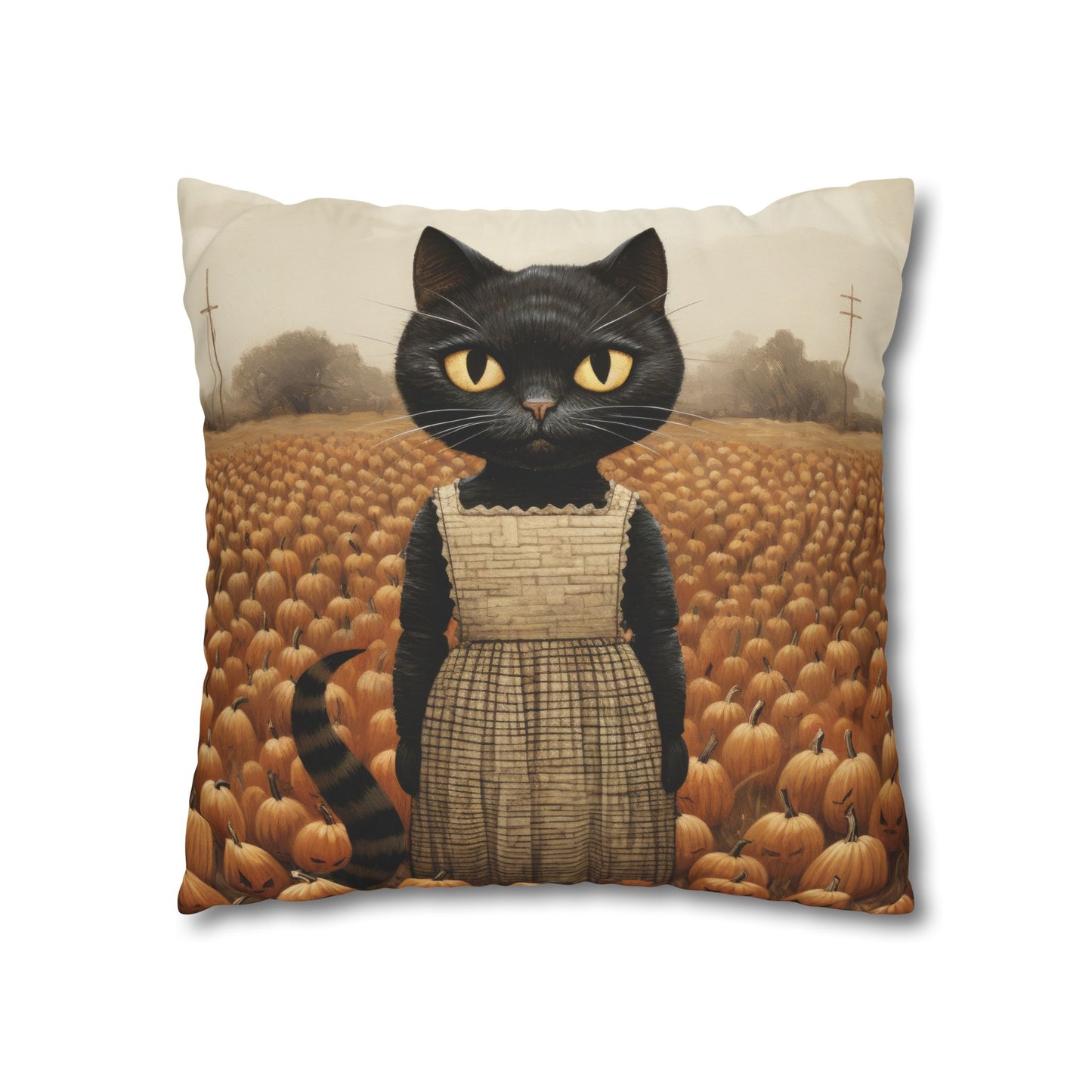 Kitty Boo Boo Square Poly Canvas Pillowcase