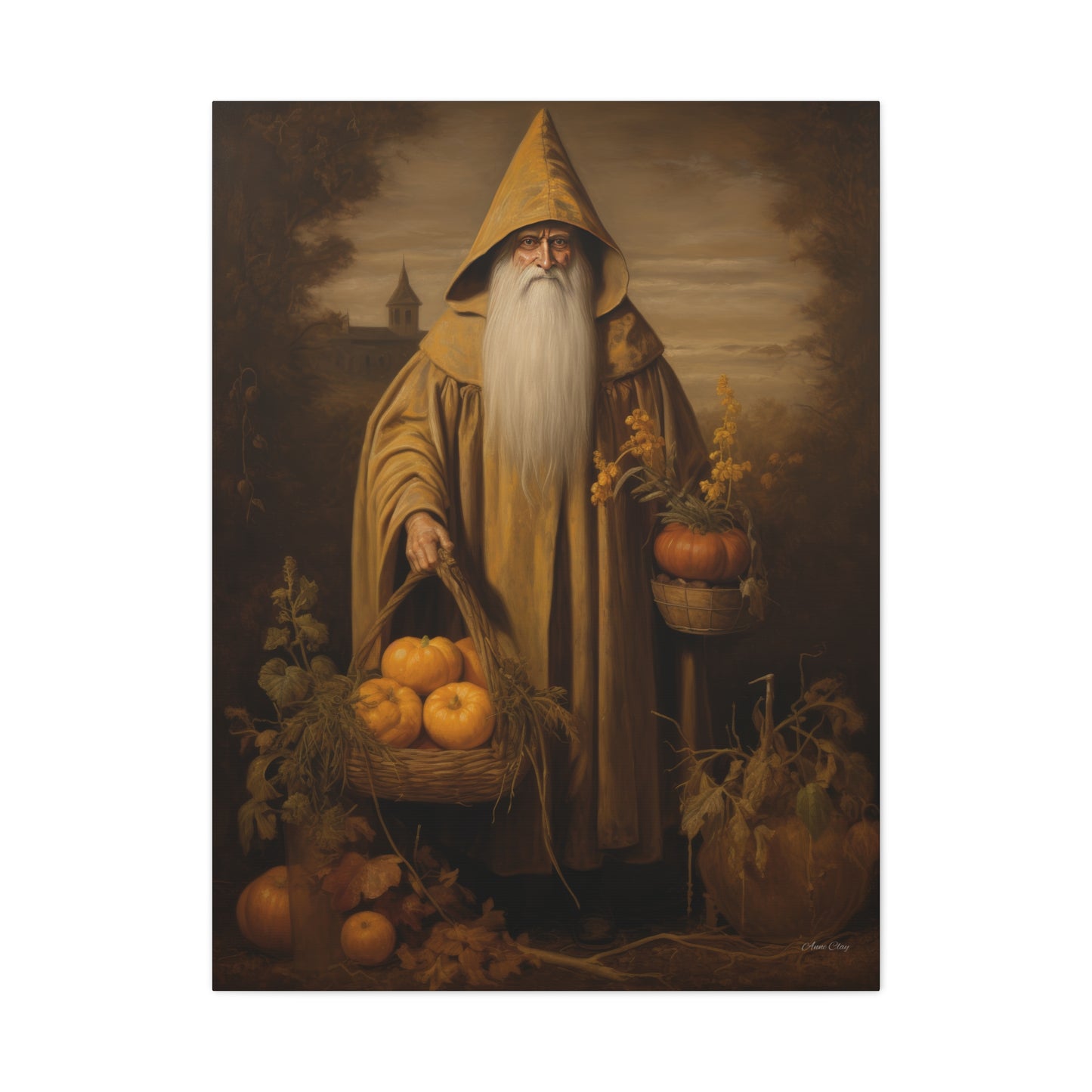 Pumpkin Santa Matte Canvas, Stretched, 1.25"