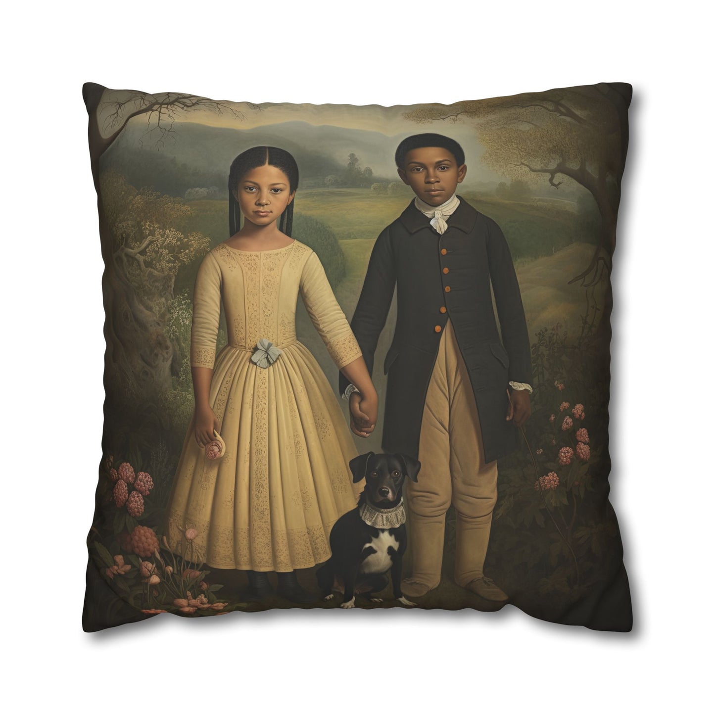 The Twins Square Poly Canvas Pillowcase