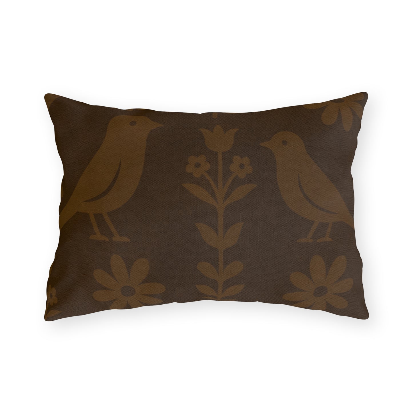 Cozy Floral Outdoor Pillows, Garden Seating Decor, Bird Motif Cushion, Patio Accent Throw, Boho Home Essentials