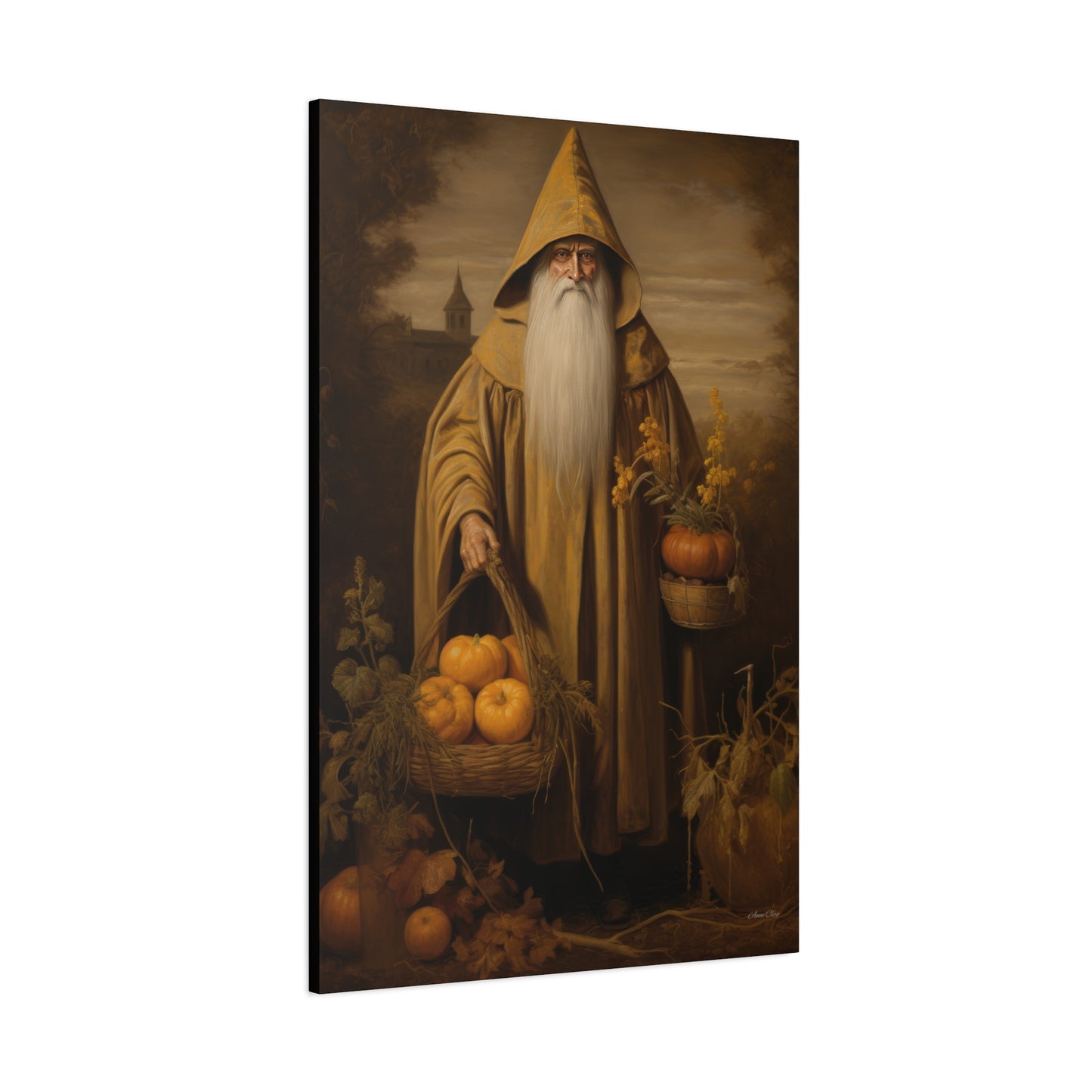 Pumpkin Santa Matte Canvas, Stretched, 1.25"