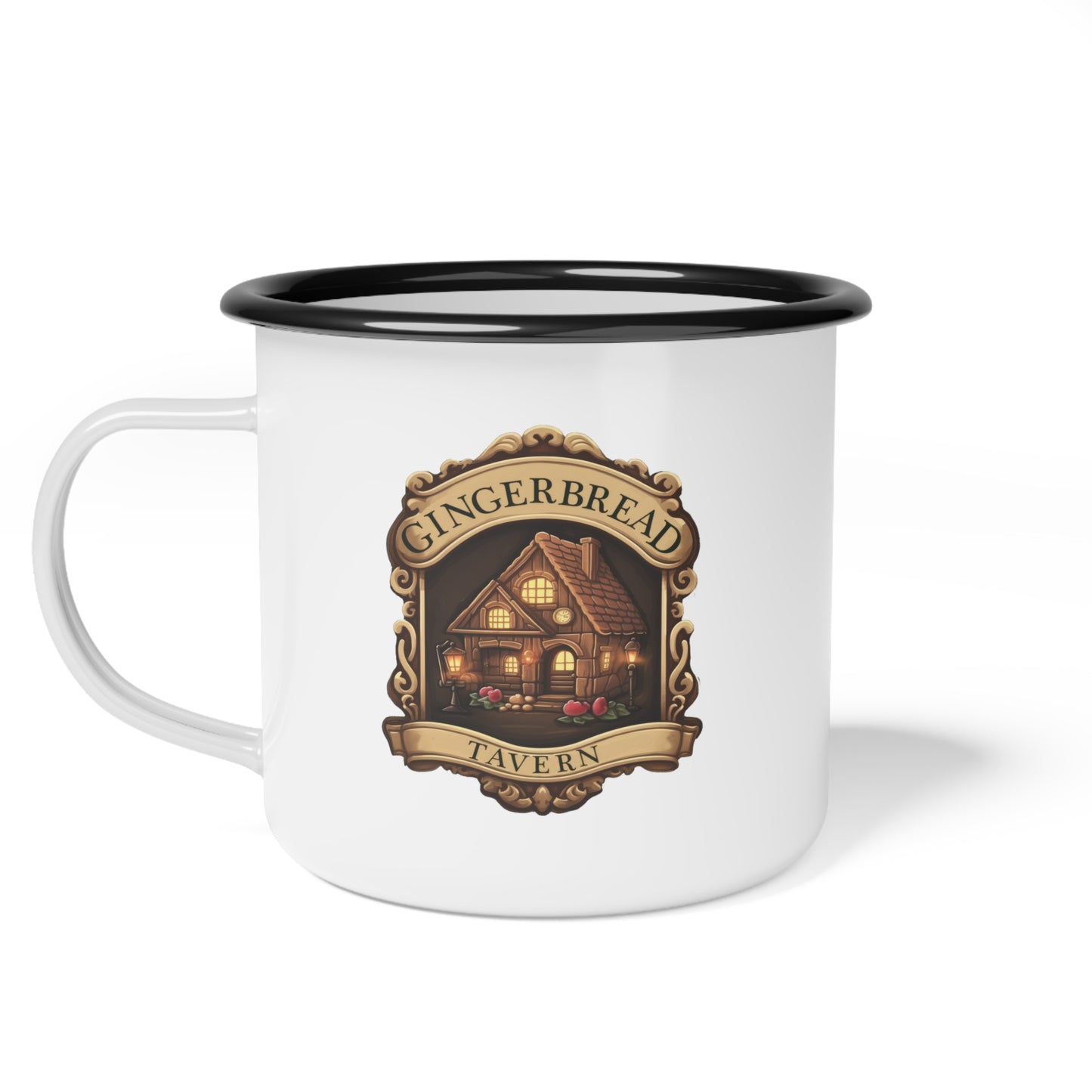 Gingerbread Tavern Enamel Camp Cup