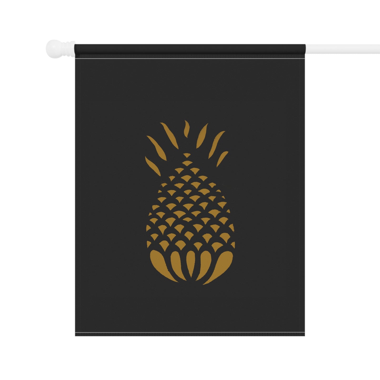 Mustard Pineapple on Black Garden & House Banner