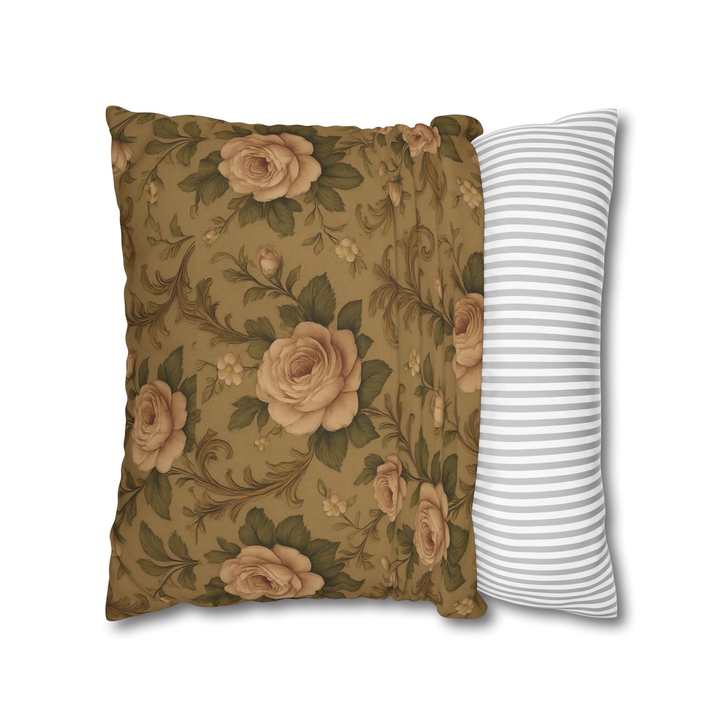 Vintage Floral Pillowcase, Decorative Throw Pillow, Cozy Home Decor, Gift for Her, Rustic Living Room Accent