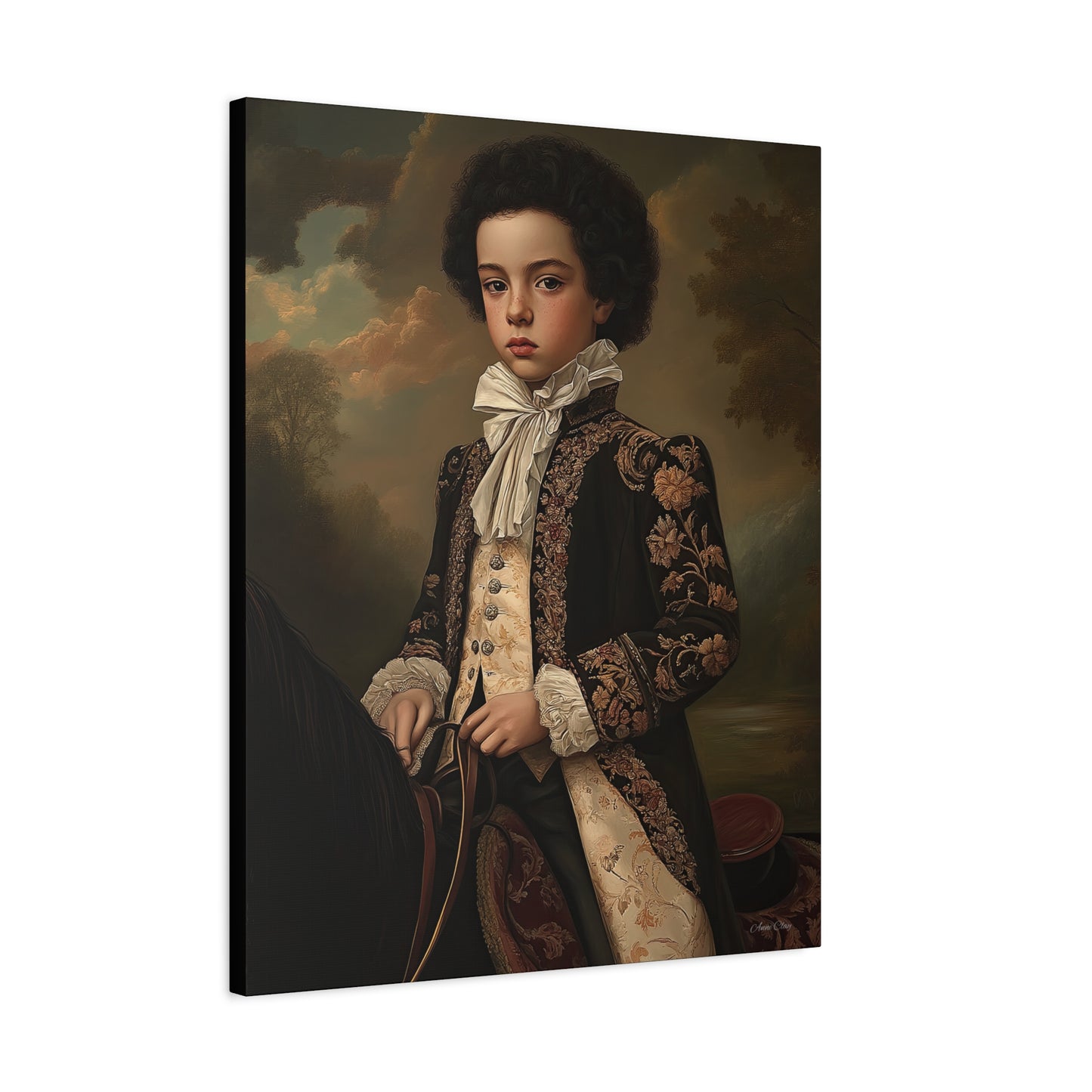 Vintage Portrait Canvas Print, Wall Art, Home Decor, Gift for Art Lovers, Classic Decor, Renaissance Style Artwork