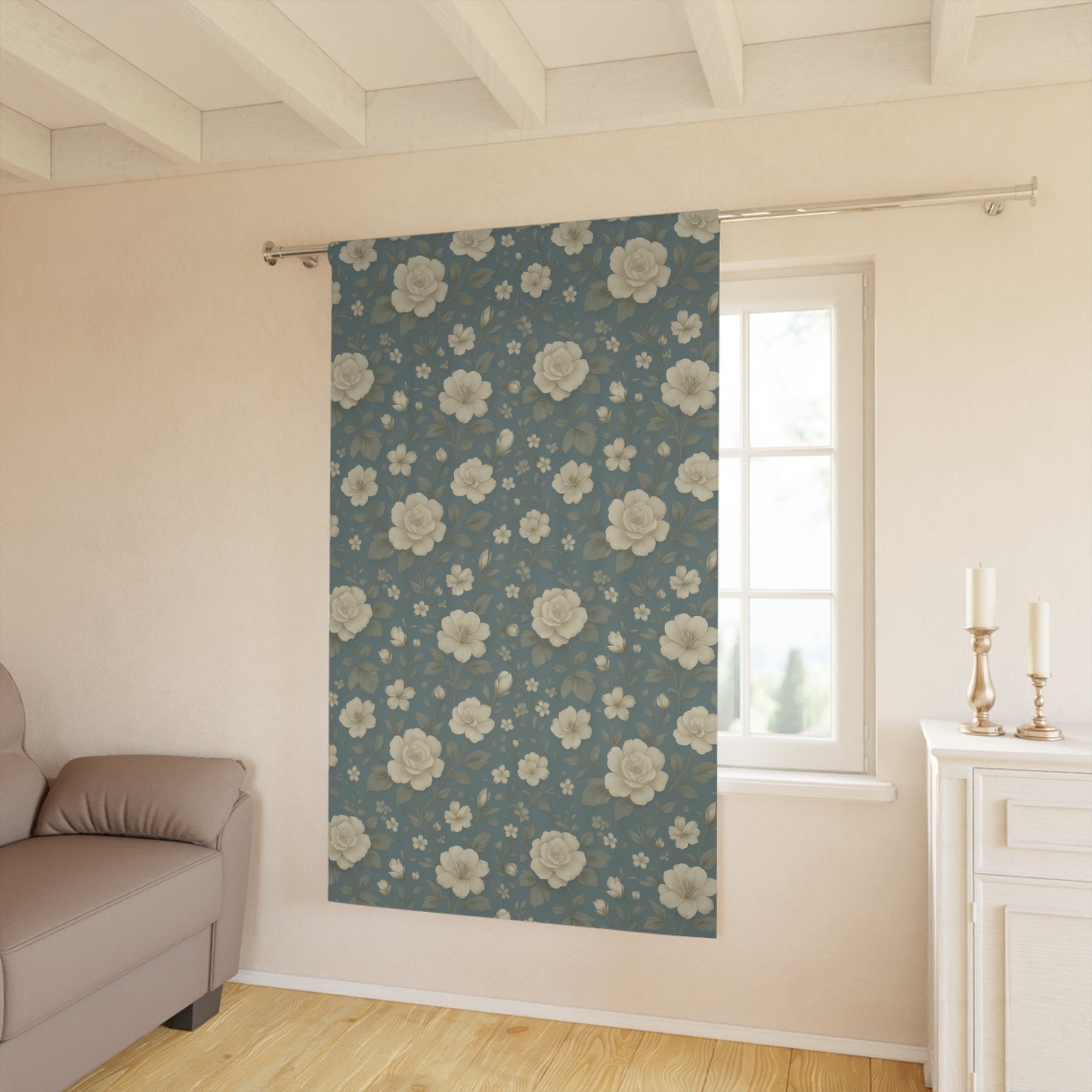 Floral Pattern Window Curtain - Elegant Home Décor, Room Divider, Soft Light Filter, Vintage Design, Ideal for Living Room, Bedroom, [...]