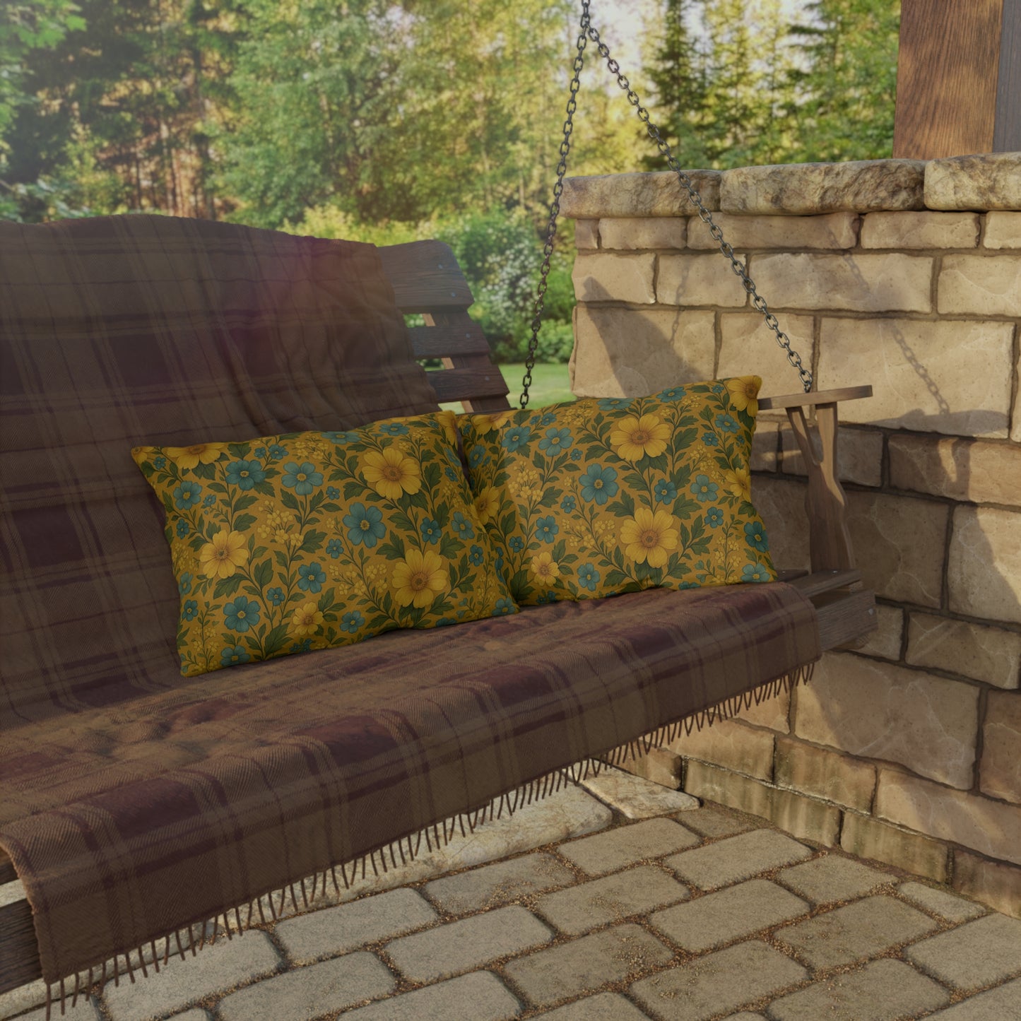 Botanical Outdoor Pillows | Floral Throw Cushions, Garden Decor, Patio Accessories, Spring Home Decor, Cozy Outdoor Seating