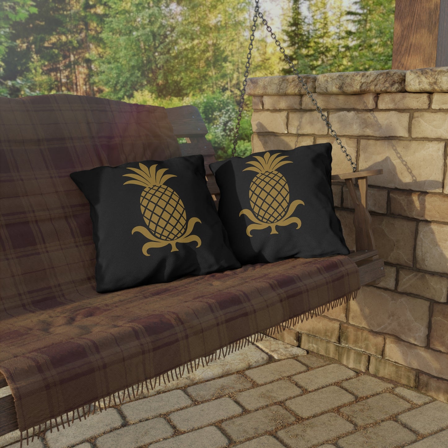 Tropical Pineapple Outdoor Pillow | Summer Decor, Patio Cushions, Beach House Decor, Garden Accessories, Gift for Home