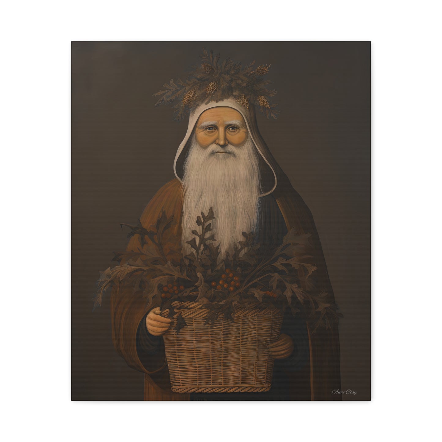 Muted Colonial Santa Matte Canvas, Stretched, 1.25"