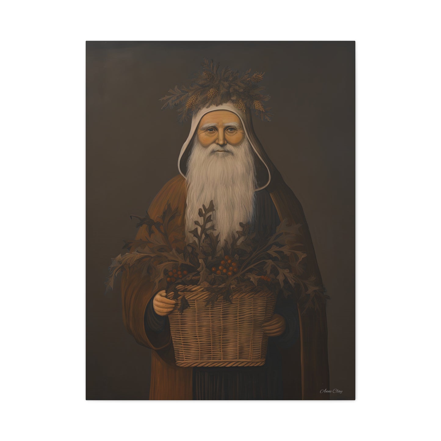Muted Colonial Santa Matte Canvas, Stretched, 1.25"