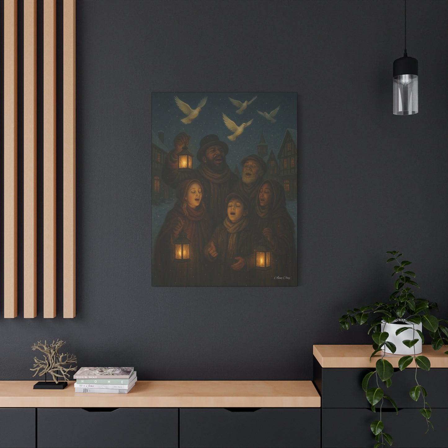 Spirit of Christmas  Carolers Canvas Wall Art