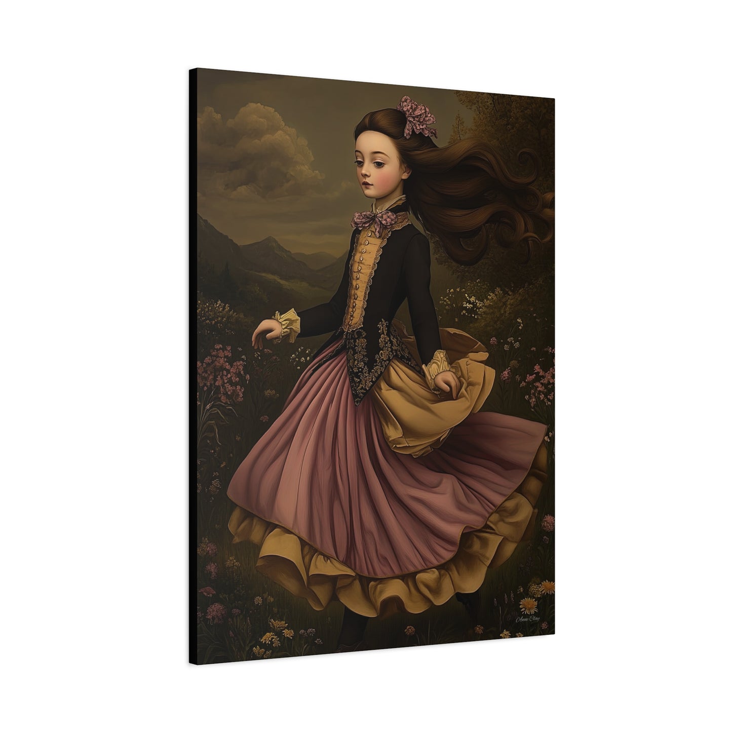 Stretched Canvas Wall Art - Ethereal Dancing Girl, Vintage Home Decor, Whimsical Art for Living Room, Unique Gift for Her, Enchanting [...]