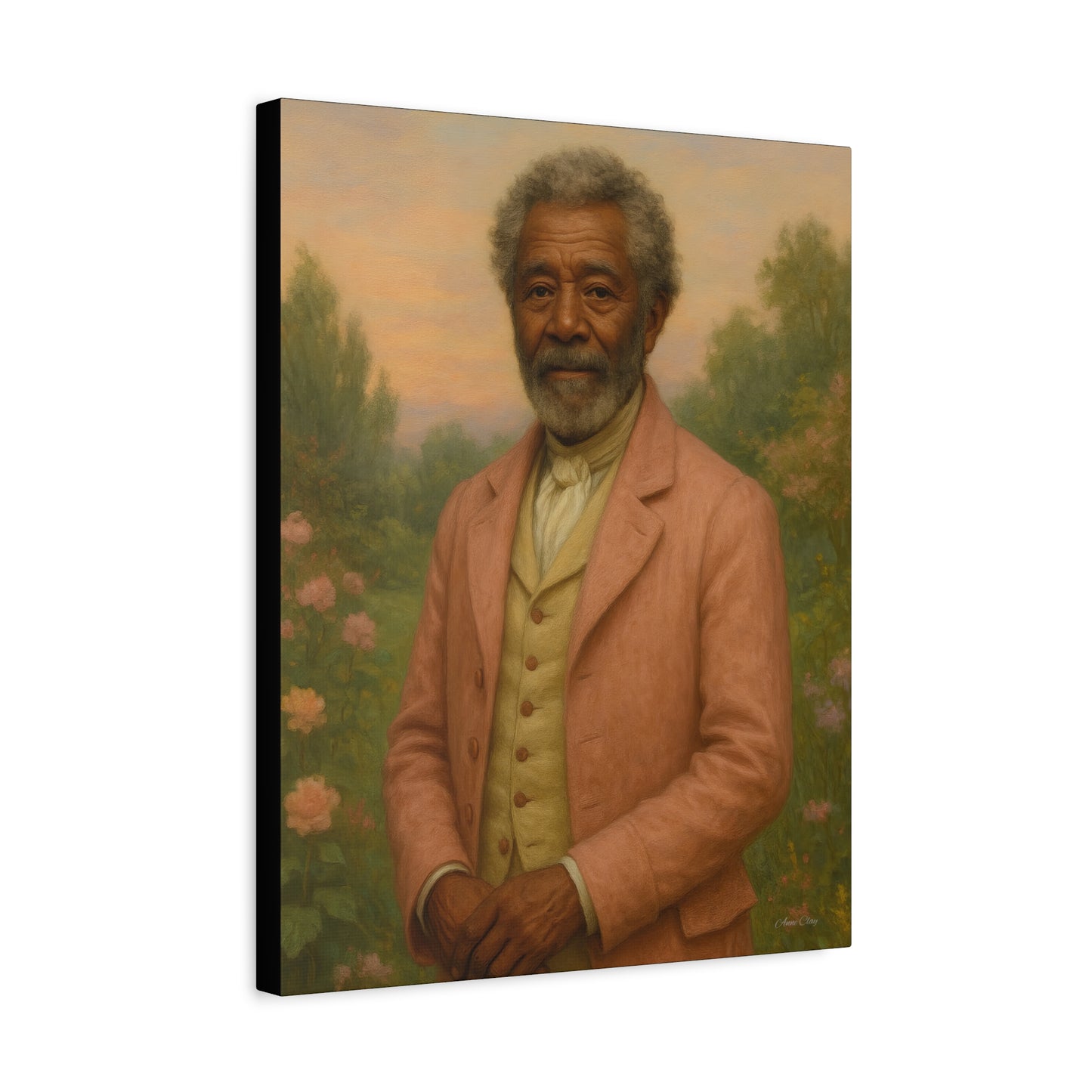 Elegant Stretched Canvas Art Print, Historical Portrait, Home Decor, Gift for History Lovers, Gallery Wall Art