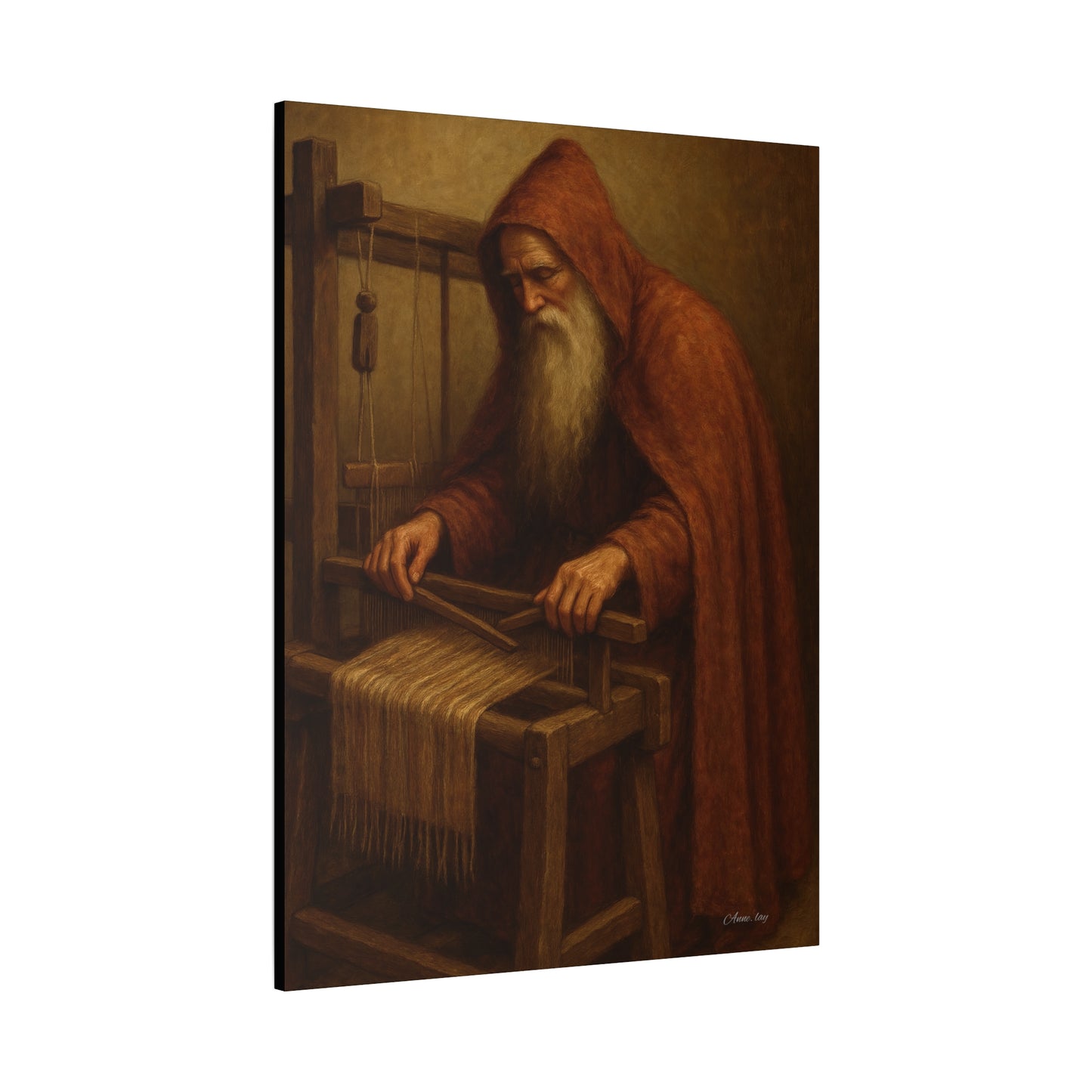 Artistic Matte Canvas Wall Art - Weaver's Wisdom Old World Santa