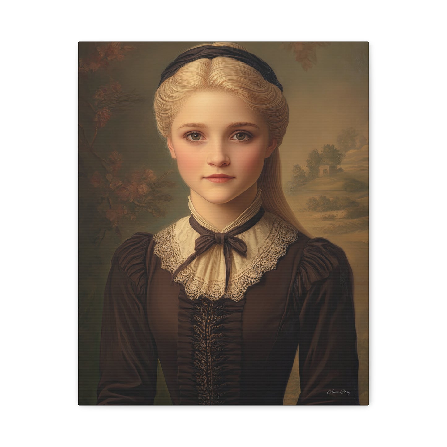 Vintage Portrait Canvas Wall Art, Home Decor, Gift for History Lovers, Romantic Wall Decor, Unique Gift Idea