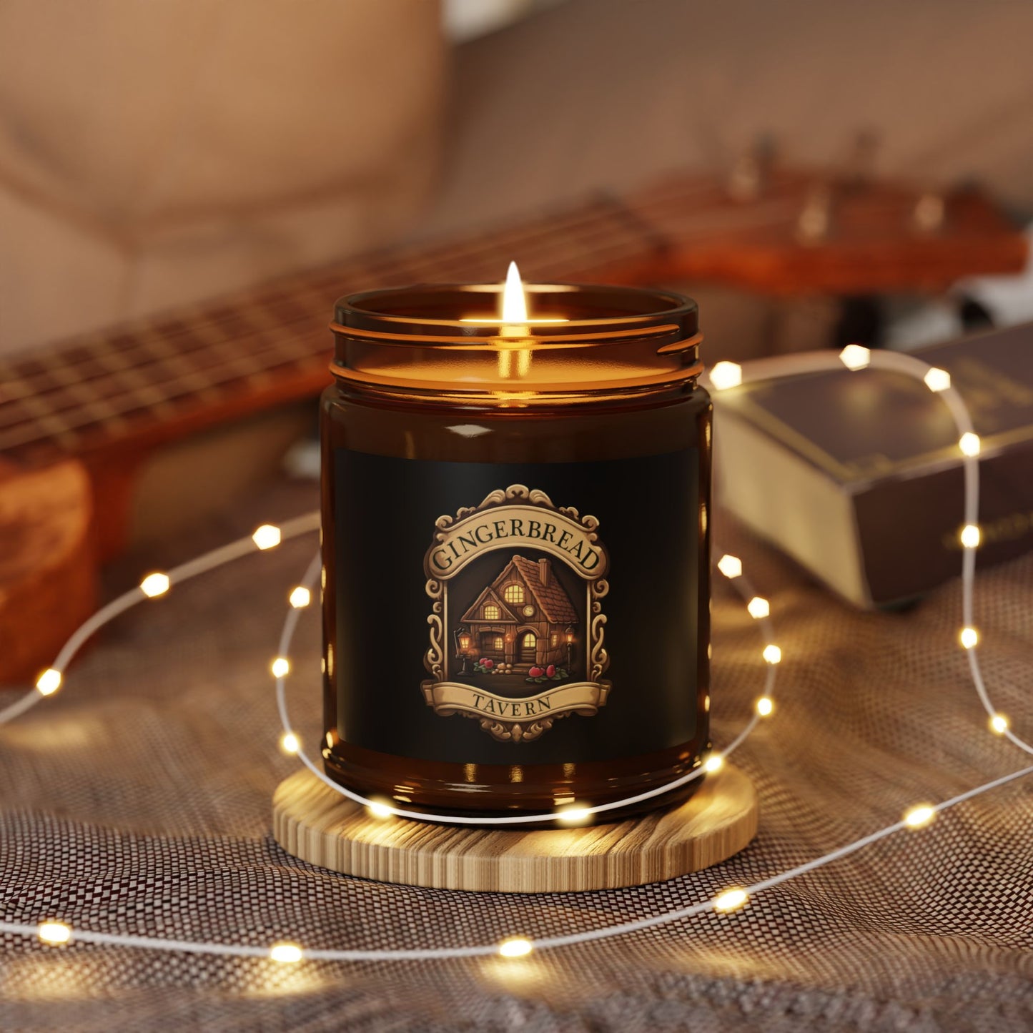 Gingerbread House Scented Soy Candle - Cozy Holiday Ambiance