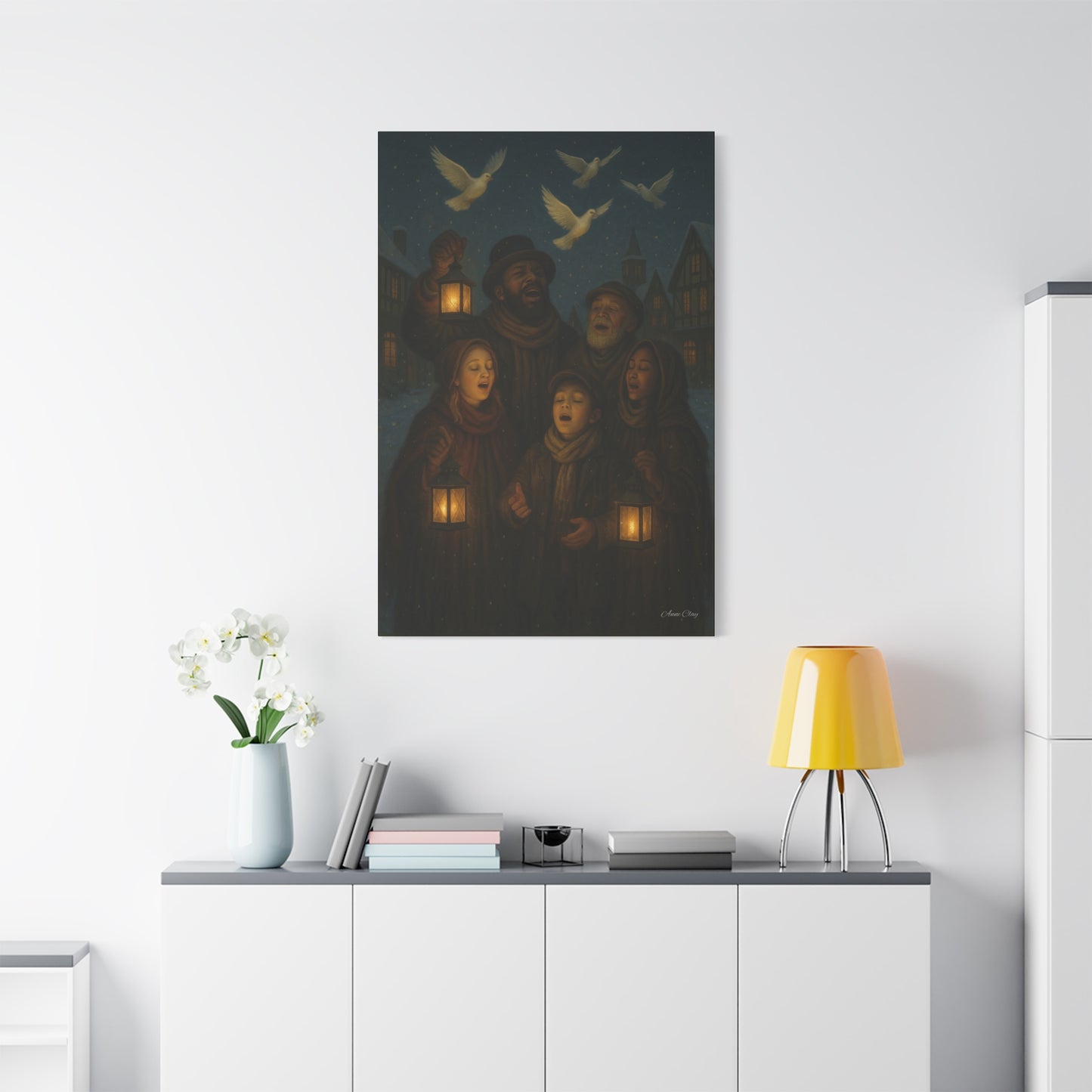 Spirit of Christmas  Carolers Canvas Wall Art