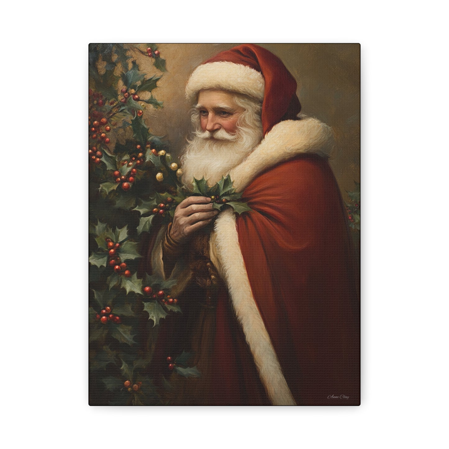 WS Secret Santa Matte Canvas, Stretched, 1.25"