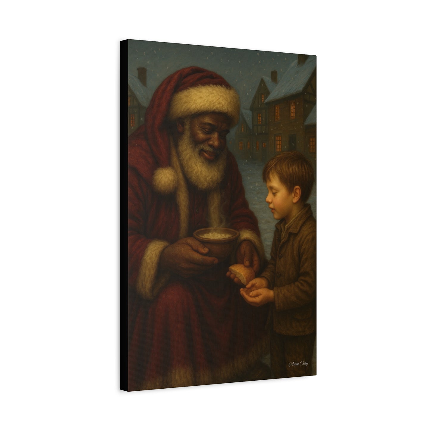 Spirit of Christmas, Breaking Bread Together Christmas Canvas Wall Art