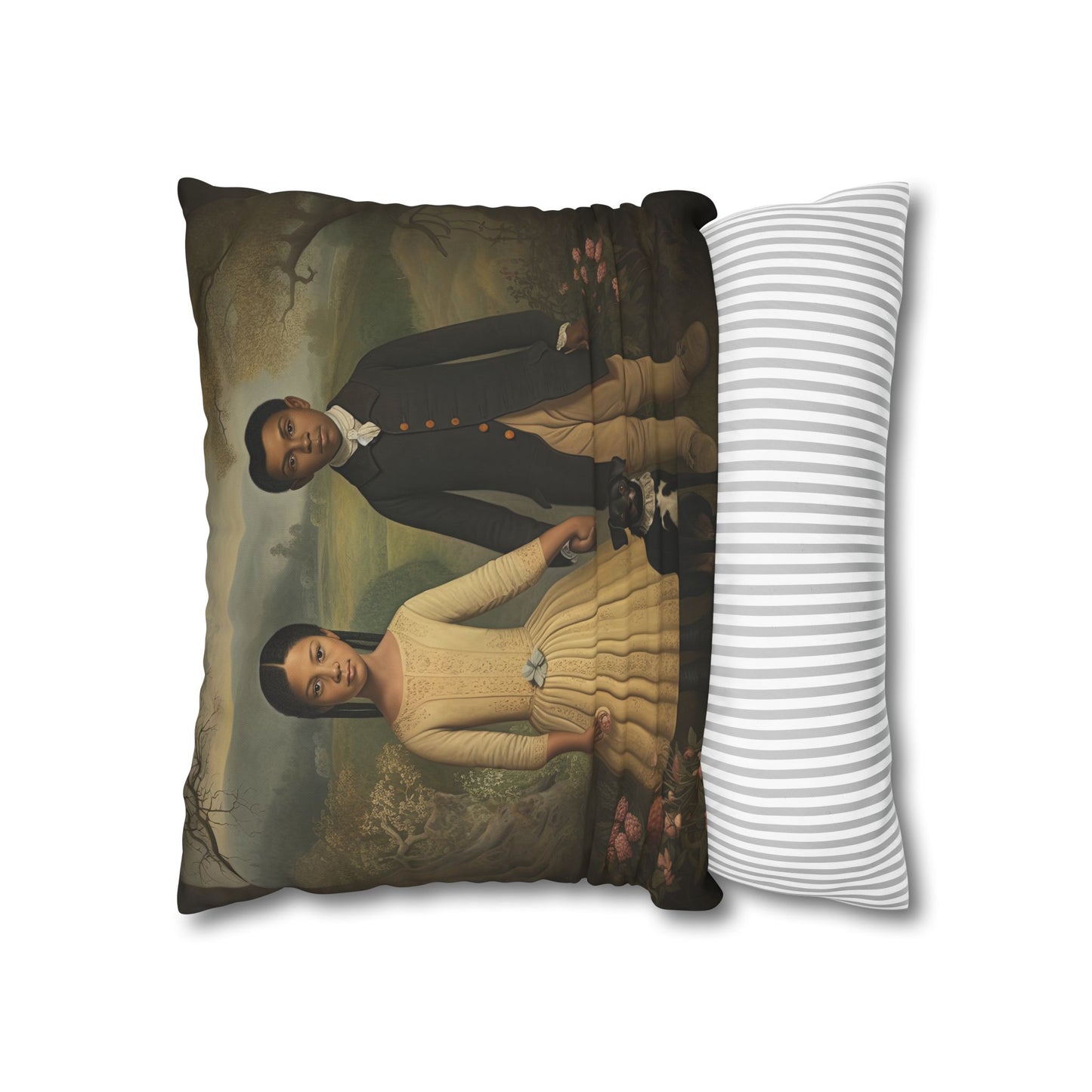 The Twins Square Poly Canvas Pillowcase