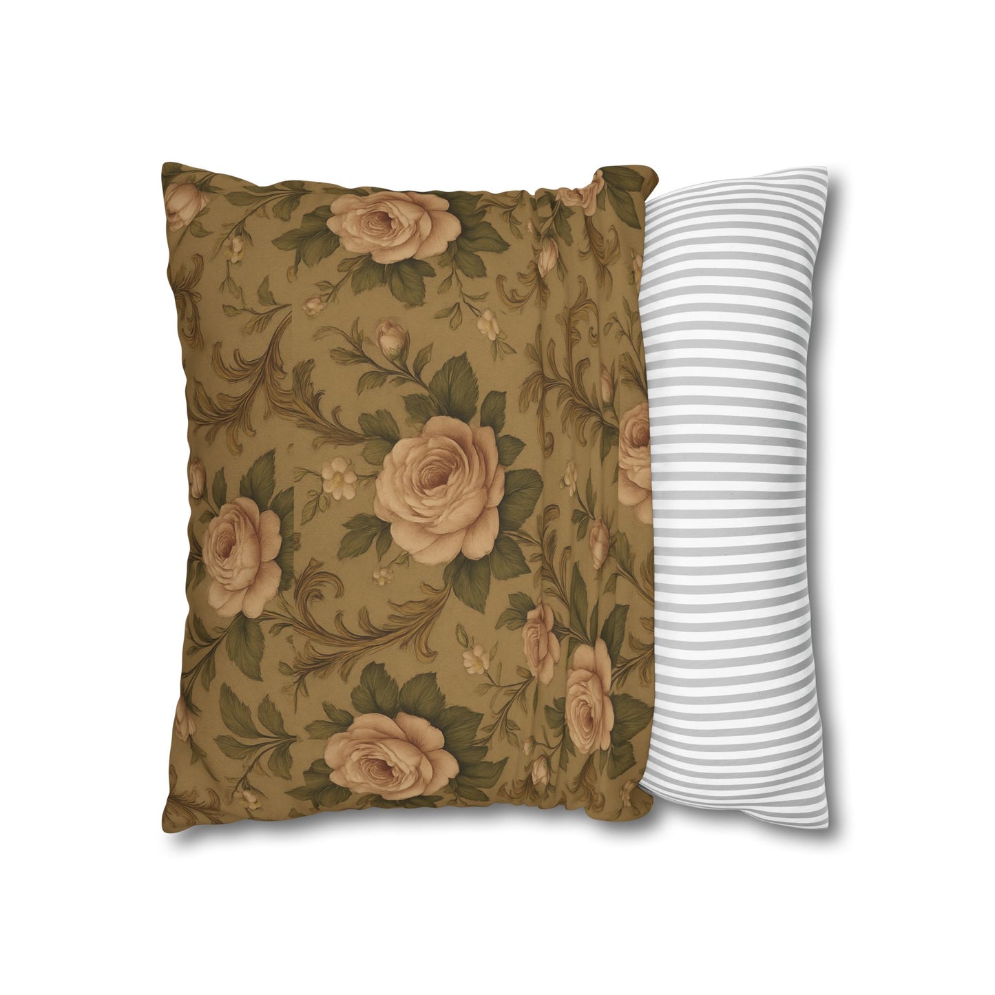 Vintage Floral Pillowcase, Decorative Throw Pillow, Cozy Home Decor, Gift for Her, Rustic Living Room Accent