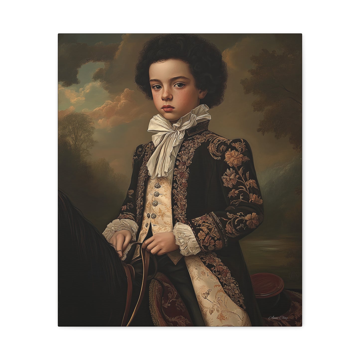 Vintage Portrait Canvas Print, Wall Art, Home Decor, Gift for Art Lovers, Classic Decor, Renaissance Style Artwork